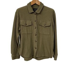 Sanctuary x‎ Anthropologie Womens Collared Shirt Knit L Cabincore Utility Urban